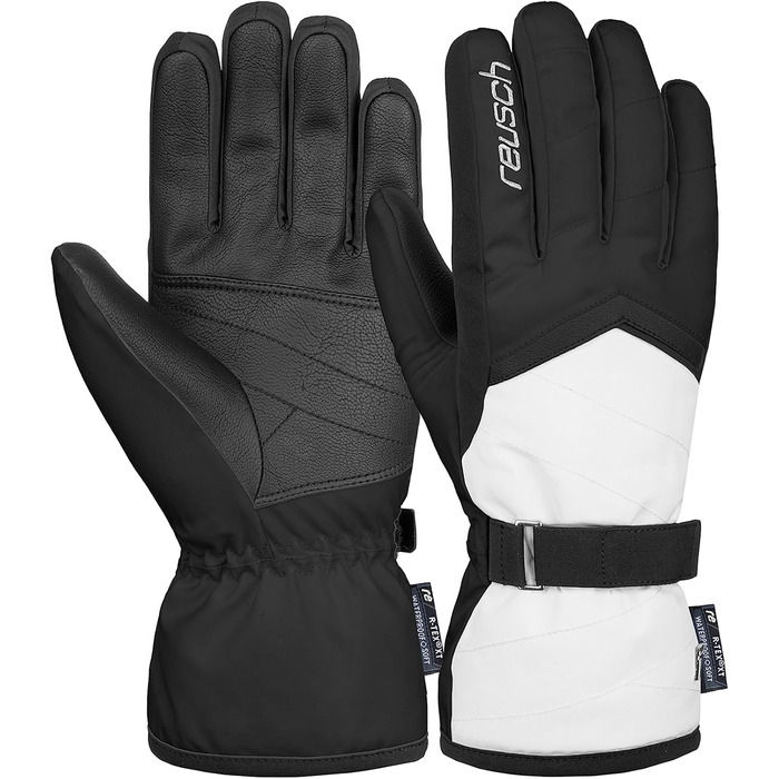 Жіночі рукавички Reusch Moni R-tex Xt, водонепроникні, теплі, дихаючі, чорні/білі, розмір 6