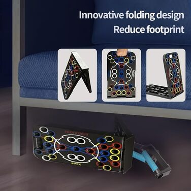 Багатофункціональна дошка для віджимань на 54 отвори — тренажер для м'язів грудей, рук та преса для дому, підходить для чоловіків та жінок