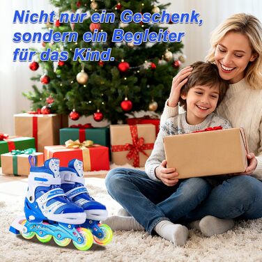 Дитячі ролики JIFAR Inliner Kinder з регульованим освітленням, розміри 30-33, 34-37, для хлопчиків та дівчаток, блакитні