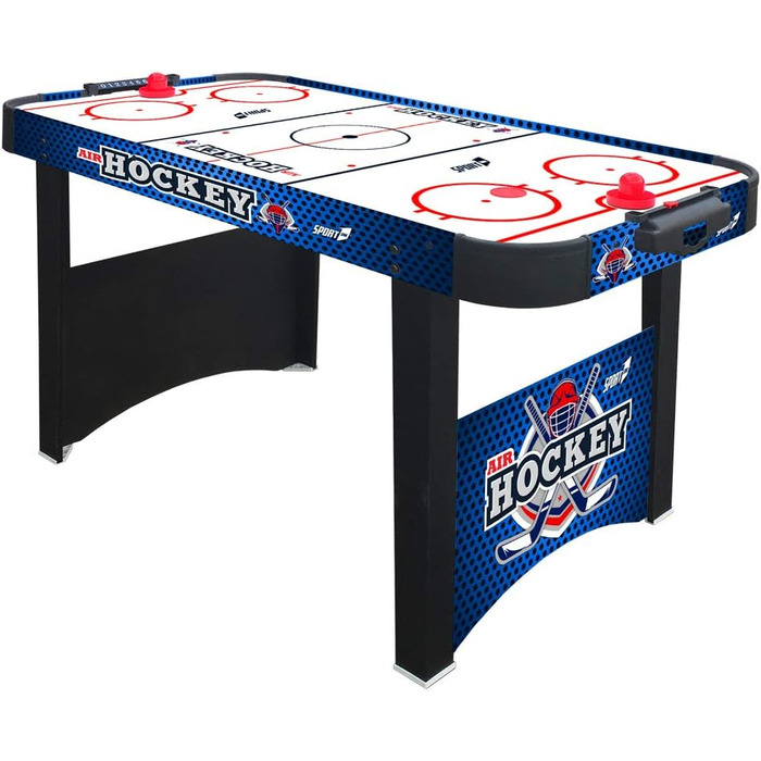 Повітряний хокей Sport1 One Air Hockey Arena, електричний, з 2 ручками та 2 шайбами, інтегрований лічильник, синій, 121x60x76 см