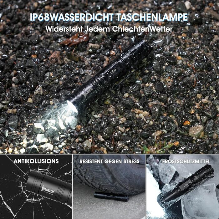 Ліхтарик WUBEN L50 LED 1200 Люмен: тактичний, водонепроникний, USB, 5 режимів, для кемпінгу та надзвичайних ситуацій