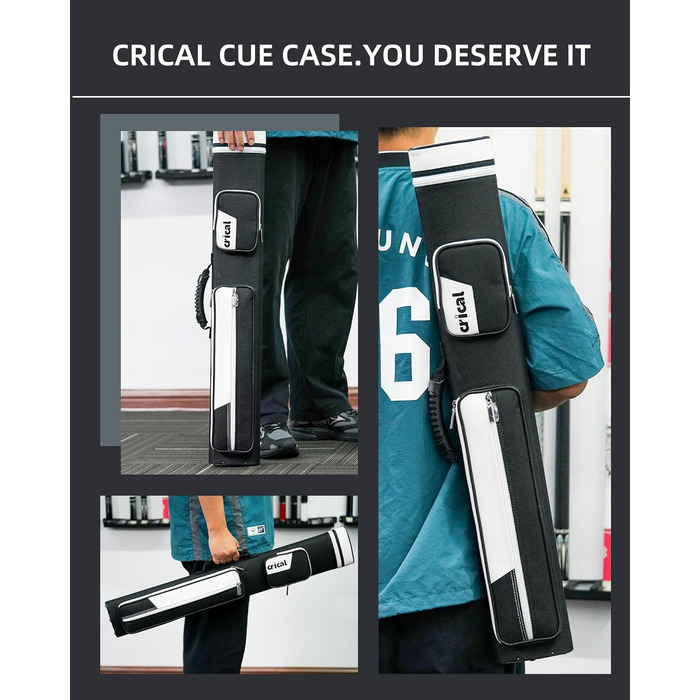 Кейс для більярдних київ CRICAL 2x4: для 2 київ-баттів та 4 київ-шафтів, з жорстким корпусом, аксесуари для більярду