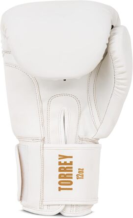 Боксерські рукавички Tapout з екошкіри Torrey, білі/золоті, 8 oz