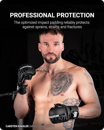 Рукавички боксерські Phantom Apex MMA | Професійні рукавички для спарингу, бою, боксу, фріфайту, чорні S/M