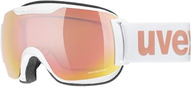 Гірськолижна маска Uvex Downhill 2000 S CV, універсальна, біло-рожева, антивідблиск, для сноубордингу та лиж