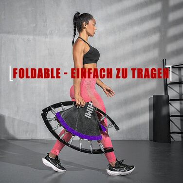 Міні-батут Kanchimi для дому з ручкою, 122 см, фіолетовий