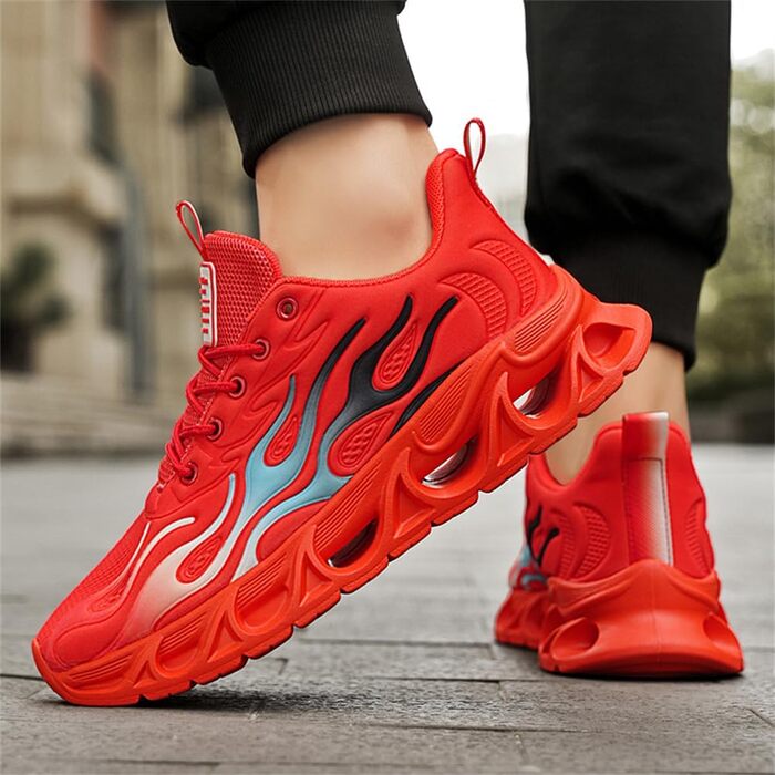 Кросівки для чоловіків та жінок, спортивні, для бігу та ходьби, з повітряною подушкою, дихаючі, розмір 39-46, білі (9189 Crot, 45 EU)