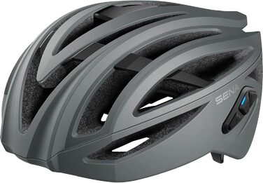Велошолом Sena R2 Smart для дорослих з Bluetooth, матовий сірий, розмір L, інтерком для шосе