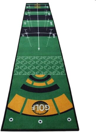 LL-Golf® Килимок для гольфу 300x50 см, тренувальна мат для пату, килимок для тренування патів у гаражі, саду чи офісі, з різними цілями