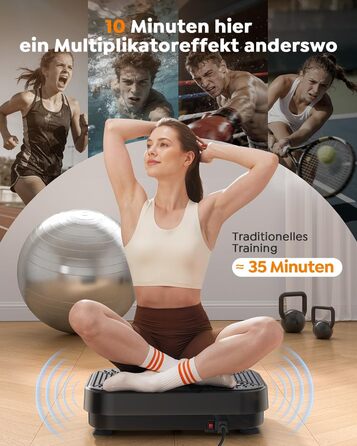 Платформа вібраційна Burever 150W з пультом, 99 рівнів інтенсивності, 5 програм, для масажу ніг, тренувань та формування м'язів