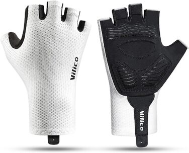 Велосипедні рукавички Professionee: дихаючі, амортизуючі, з силіконовою поверхнею для катання, альпінізму та активного відпочинку (білі, XL)