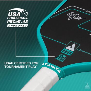 Ракетка для піклболу JOOLA Ben Johns Hyperion CFS 16 Crash Teal – сертифікована USAPA для турнірних ігор