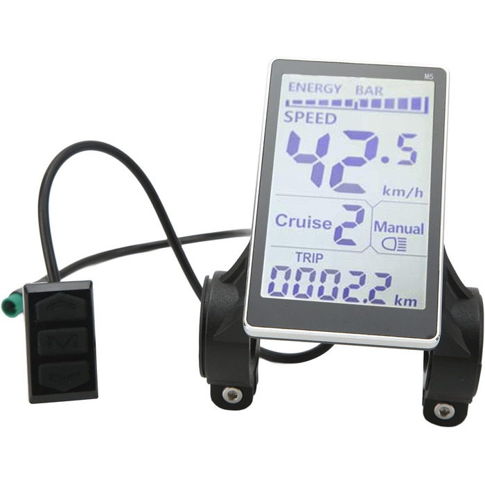 Велокомп'ютер Yosoo Health Gear M5 LCD для електровелосипеда, універсальний дисплей 24V-60V, 5-контактний, для електросамоката, екран 31.8/22.2 мм