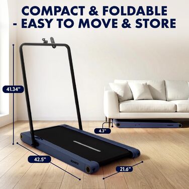 Бігова доріжка Squatz 2-in-1 Walking Pad для ходьби та бігу, синя