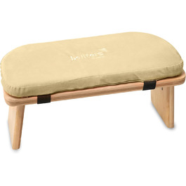 Банкетка для медитації з бамбука, складна, з подушкою, світло-зелена (пісочний)