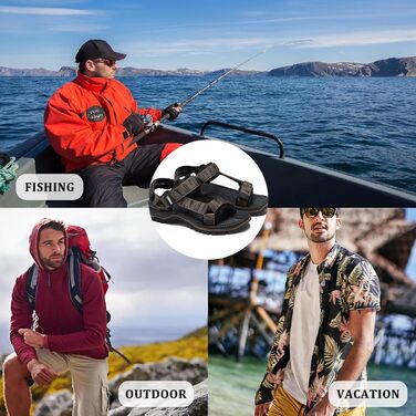 Чоловічі трекінгові сандалі SYKT для туризму та відпочинку (армійний зелений, 40 EU)