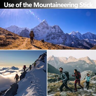 Тrekking-стійки для ходьби, телескопічні, регульовані 110-125 см, складні, легкі