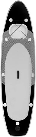 Надувна SUP-дошка для дорослих vidaXL, 330x76x10 см, чорна, комплект для сапсерфінгу з веслом