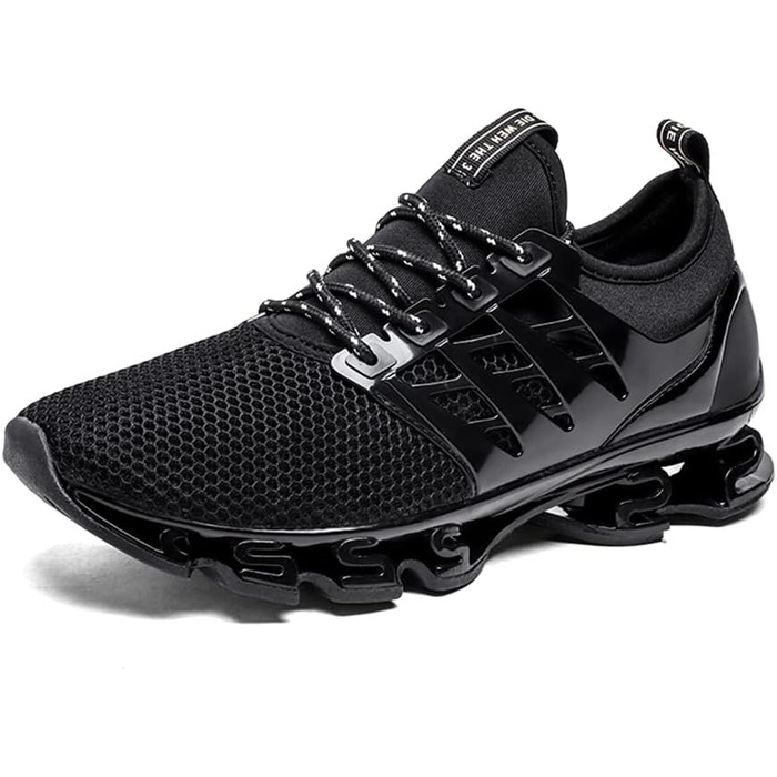 Чоловічі кросівки TSIODFO для спорту, бігу, тенісу та ходьби, чорного кольору, розмір 41.5 EU