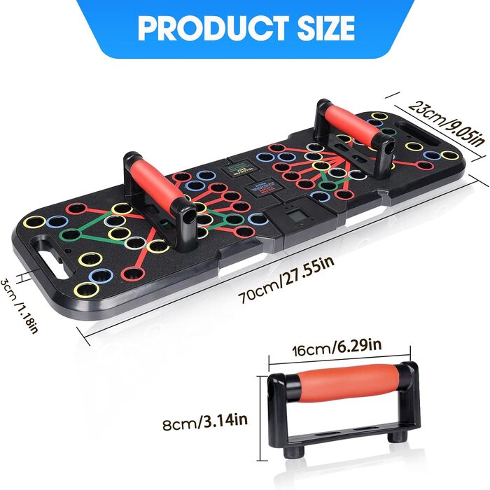 Дошка для віджимань 14 в 1: тренажер для фітнесу та силових тренувань вдома