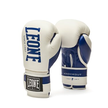 Боксерські рукавички Leone 1947 Knockout 10 oz білі - професійні для тренувань та спарингів