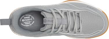 Тенісні кросівки FitVille для чоловіків, широка колодка, спортивні, дихаючі, бадмінтон, фітнес, зручні, снікерси, розмір 40-49, темно-синій, білий (сріблясто-сірий)