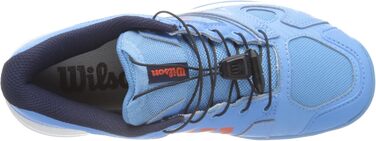 Тенісне взуття Wilson Rush Pro Jr Ql Carpet для дітей, біле (33 2/3 EU, блакитно-біло-помаранчеве)