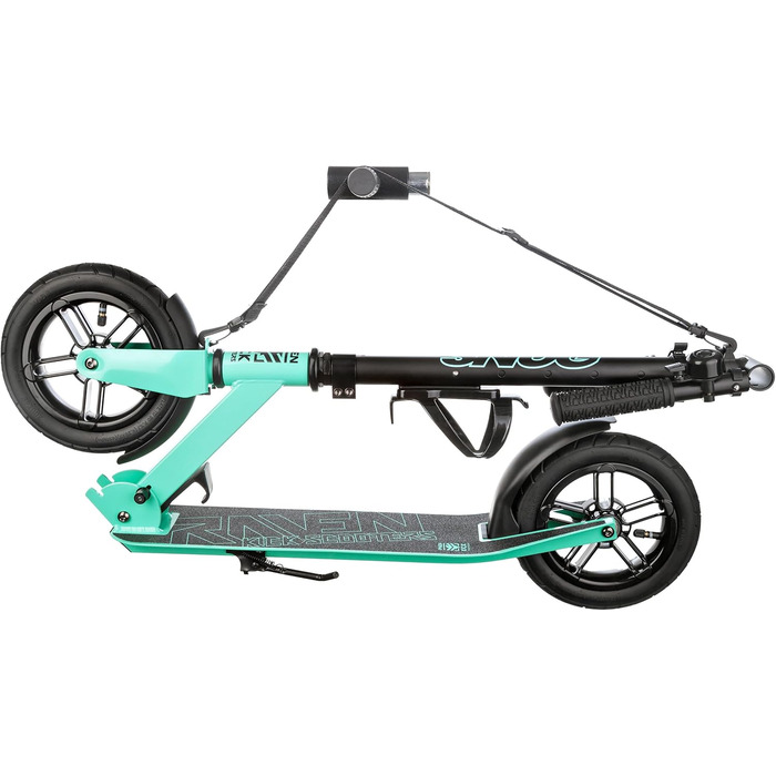 Скутер Raven Roller Cityroller Snug AIR з колесами 200 мм, дзвіночком та тримачем для пляшки (м'ятний)
