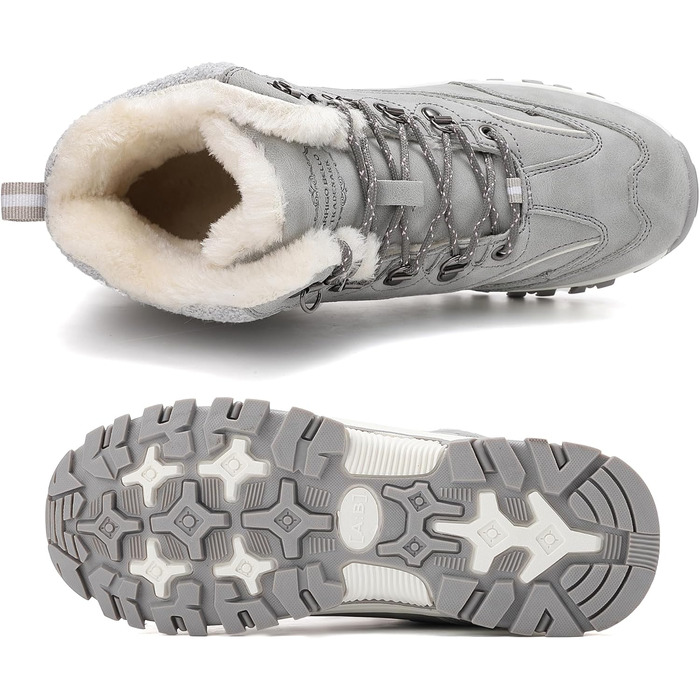 Зимові черевики для жінок ARRIGO BELLO - тепле взуття для роботи та прогулянок на вулиці, розмір 36-41 (Сірий)