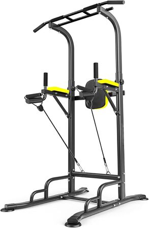 Станція для підтягувань та віджимань, турнік-стенд, тренажер для дому, чорний, 660 lbs