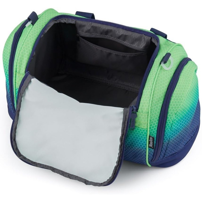 Спортивна сумка Kinder з відділенням для взуття, 2 бічними кишенями, регульованим плечовим ременем, 100% поліестер, 45×28×22 см, 600 г (Блакитна)