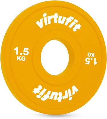 Олімпійський дробовий диск VirtuFit 1,5 кг жовтий для штанги
