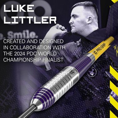 Дротики Target Darts Luke Littler Brass Steel Tip 22 г – набір дротиків The Nuke Player Edition з латуні для дартсу, аксесуари для дартсу