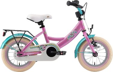 Дитяче велосипед BIKESTAR для дівчаток 3-4 років | 12-дюймовий класичний велосипед | Рожево-білий | Без ризику тестування