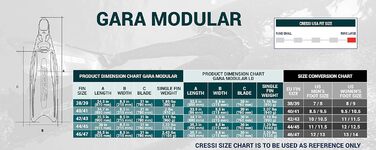 Преміум ласти для апное та дайвінгу Cressi Gara High Performance для дорослих, змінне лезо, вироблено в Італії