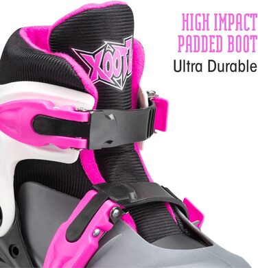 Роликові ковзани Xootz TY6340-M, зелені, розмір 32-36 UK / 32-35 EU