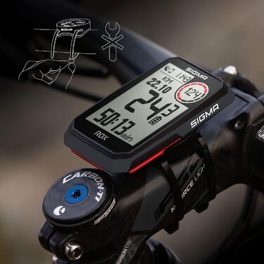 Велокомп'ютер SIGMA SPORT ROX 4.0 Чорний, бездротовий, GPS-навігація, висотомір, тримач у комплекті