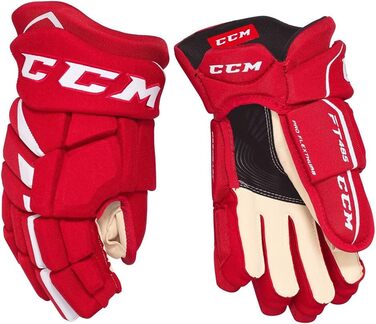 Хокейні рукавички CCM Jetspeed FT485 Senior червоно-білі 15 дюймів