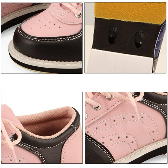 Жіночі дитячі дорослі bowling shoes bowling shoes шкіряні дихаючі амортизуючі унісекс 38 EU рожеві