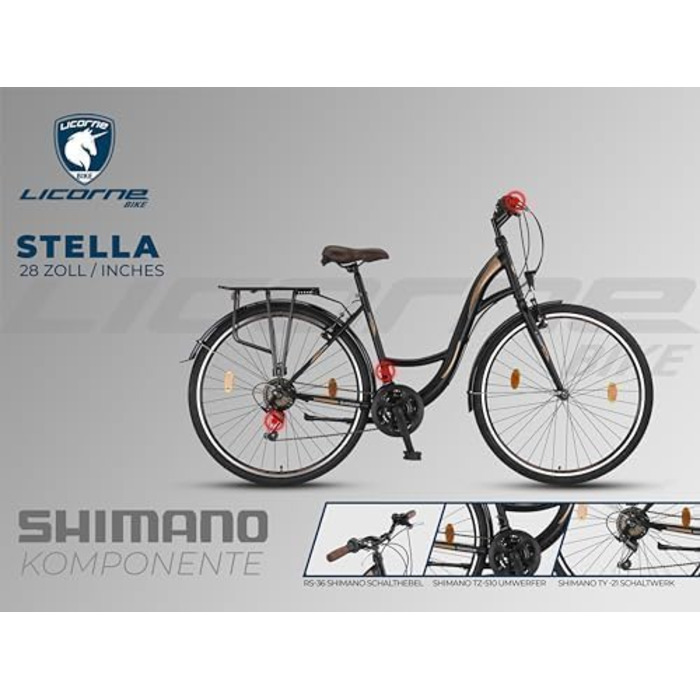 Велосипед Licorne Bike Stella Premium City Bike для міста 20, 24, 26, 28 дюймів, для дівчат, хлопців, жінок і чоловіків, 21/6 швидкостей, голландський сітібайк