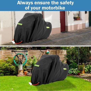 Водонепроникний чохол для мотоцикла та скутера XXXL, захисна накривна тканина 420D Oxford для вулиці, 265x105x133 см