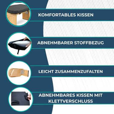 Складаний пуф для медитації Buddley з подушкою, ергономний стільчик для йоги та медитації