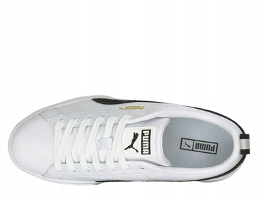 Жіночі білі кросівки на платформі Puma Mayze, шкіряні, р. 37