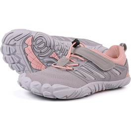 Жіночі трекінгові кросівки JOOMRA Minimaliste для піших прогулянок, 39.5 EU, сірий, рожевий