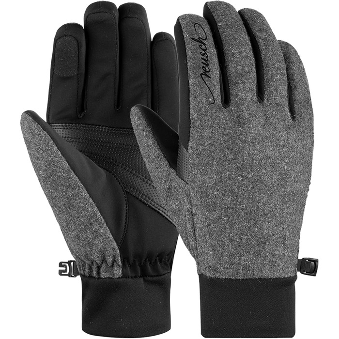 Жіночі рукавички Reusch Saskia Touch-Tec, сенсорні, чорні-сірі, розмір 6.5