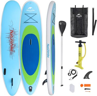 Надувна SUP дошка Naturehike, подвійний шар ПВХ, Drop Stitch, червона 328×72×15 см / синя 292×70×15 см