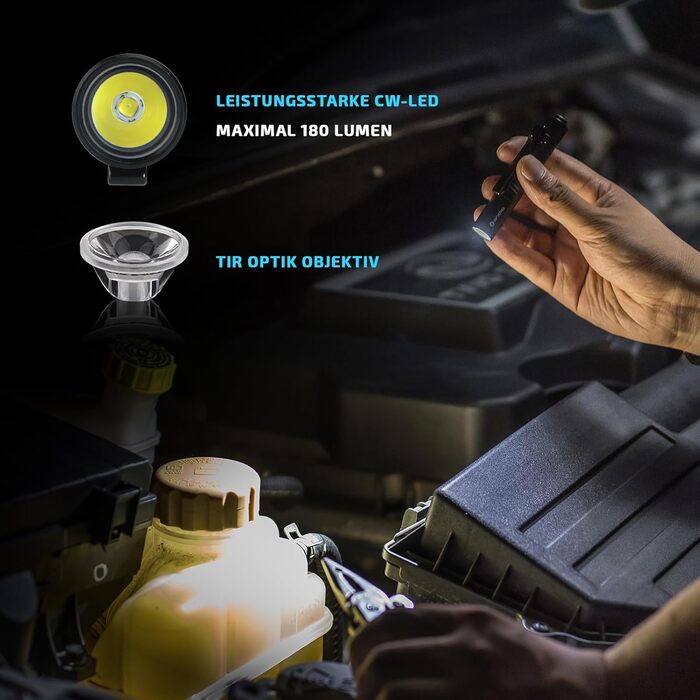 Ліхтарик Olight I3T EOS 180 люмен, міні, водонепроникний IPX8, алюмінієвий корпус, чорний - для кемпінгу та походів