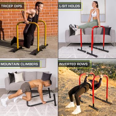 Стійка для віджимань ProsourceFit Dip Stand, міцна універсальна станція з безпековим з'єднувачем для трицепсів, підтягувань, віджимань та L-сітів, чорна