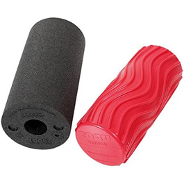 Масажний ролик для фасції TOGU Blackroll Actiroll Wave M, червоний, набір