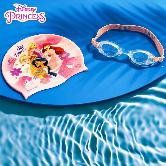 Дитячий набір для плавання Disney Stitch: шапочка для плавання та окуляри, захист від UV, антизапіт, 3-6 років, рожевий принцеса